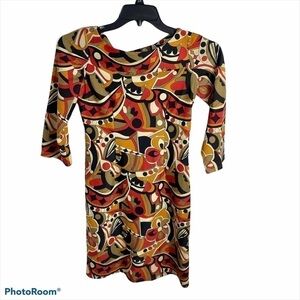 Jude Connally Geometric Shift Dress Women’s XS 3/4 Shift